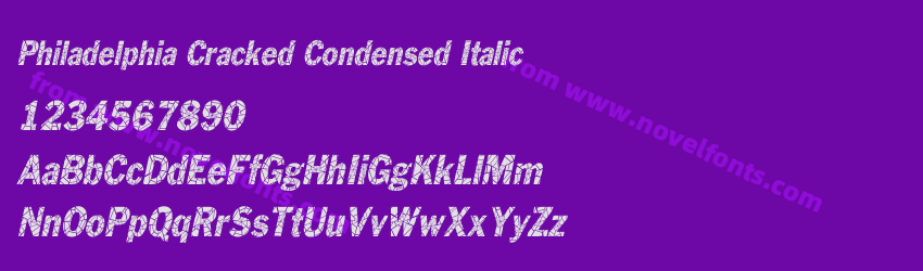 Philadelphia Cracked Condensed ItalicPreview