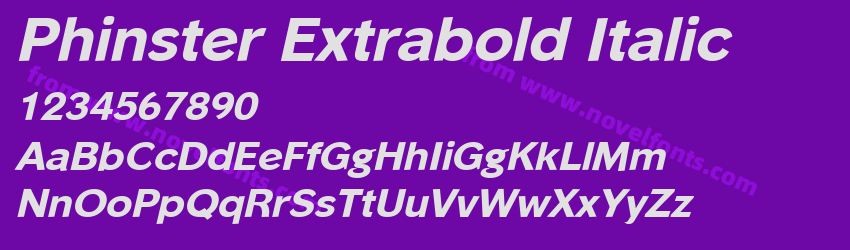 Phinster Extrabold ItalicPreview