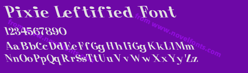 Pixie Leftified FontPreview