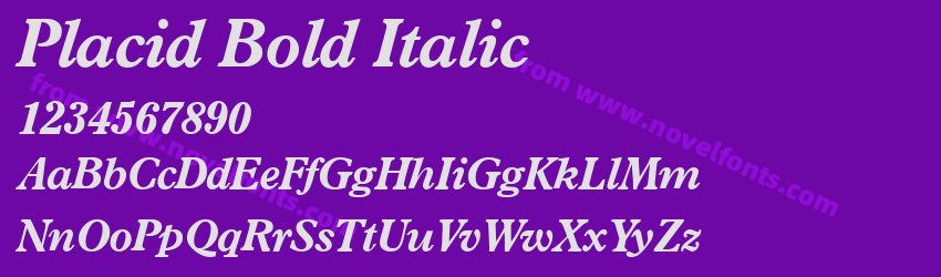 Placid Bold ItalicPreview