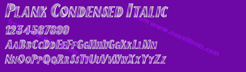 Plank Condensed ItalicPreview