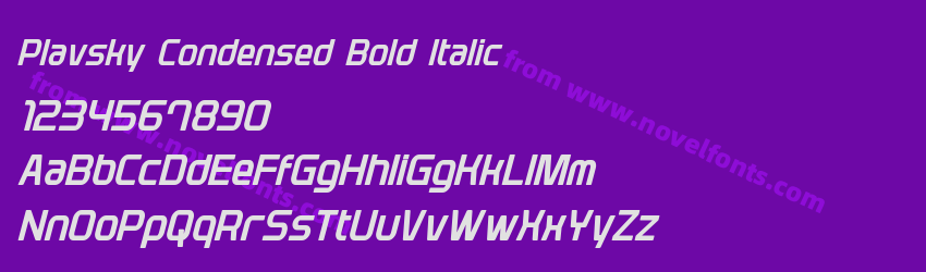 Plavsky Condensed Bold ItalicPreview