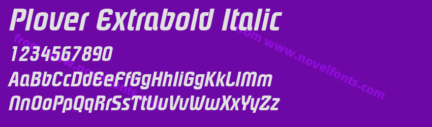 Plover Extrabold ItalicPreview