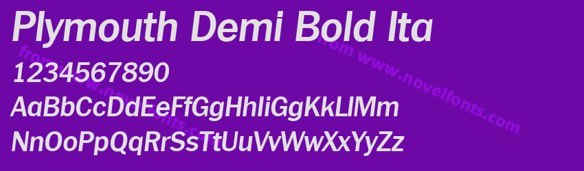 Plymouth Demi Bold ItaPreview