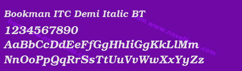 Bookman ITC Demi Italic BTPreview