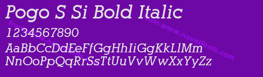 Pogo SSi Bold ItalicPreview