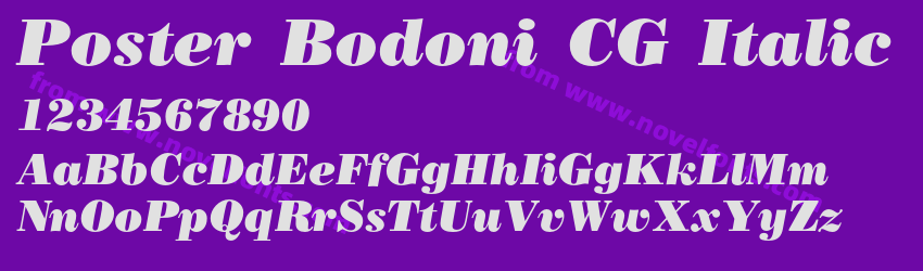 Poster Bodoni CG ItalicPreview