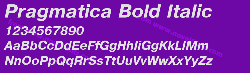 Pragmatica Bold ItalicPreview