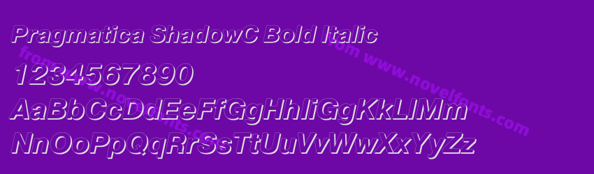 Pragmatica ShadowC Bold ItalicPreview