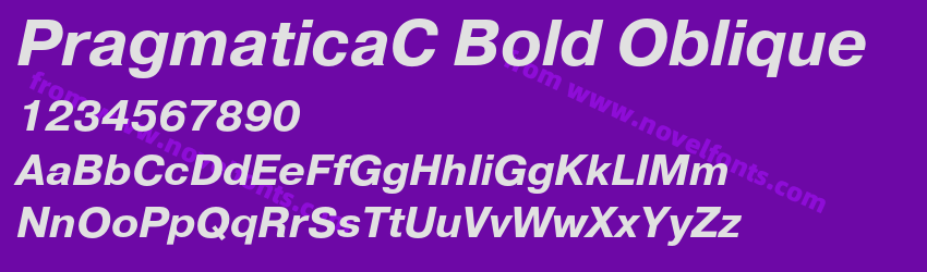 PragmaticaC Bold ObliquePreview