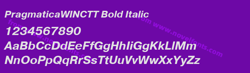 PragmaticaWINCTT Bold ItalicPreview