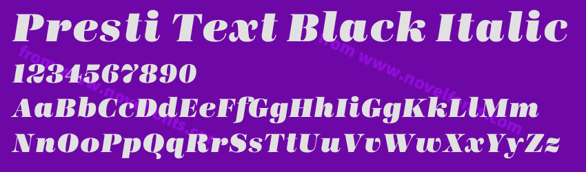 Presti Text Black ItalicPreview