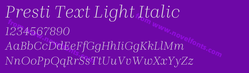 Presti Text Light ItalicPreview