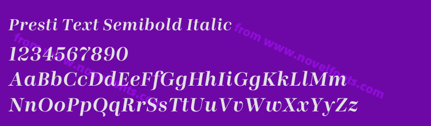 Presti Text Semibold ItalicPreview