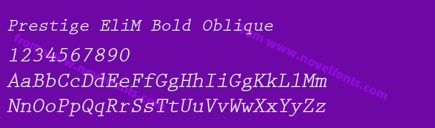 Prestige EliM Bold ObliquePreview