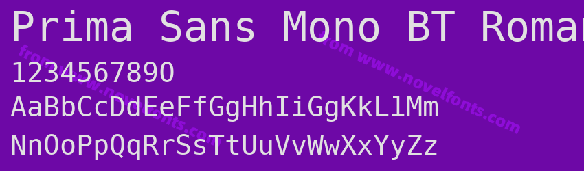 Prima Sans Mono BT RomanPreview