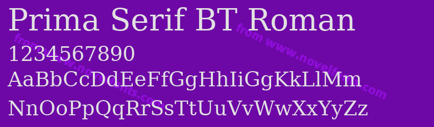 Prima Serif BT RomanPreview