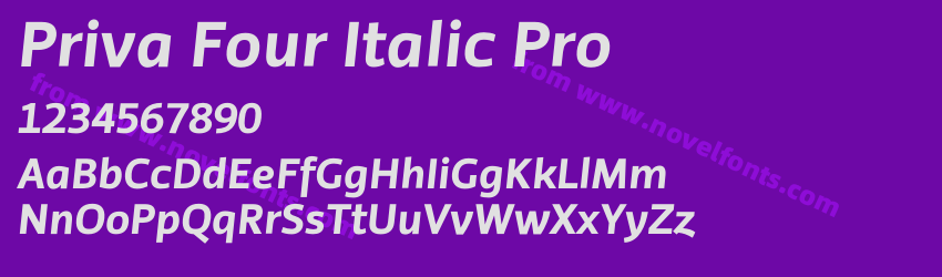 Priva Four Italic ProPreview