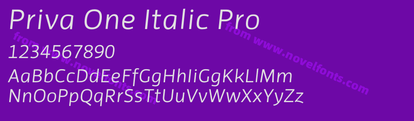 Priva One Italic ProPreview