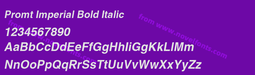 Promt Imperial Bold ItalicPreview