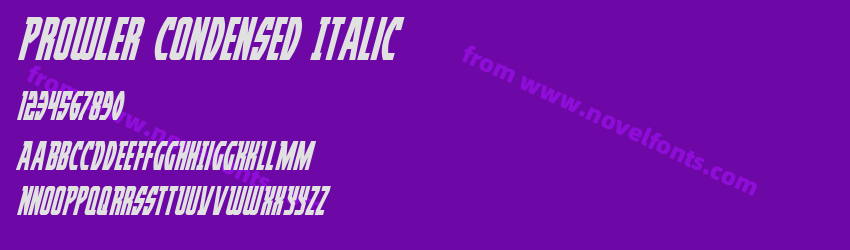 Prowler Condensed ItalicPreview