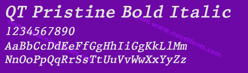 QTPristine Bold ItalicPreview