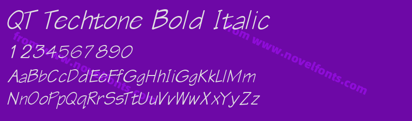 QTTechtone Bold ItalicPreview