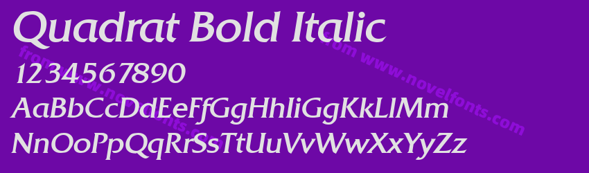 Quadrat Bold ItalicPreview