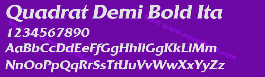 Quadrat Demi Bold ItaPreview