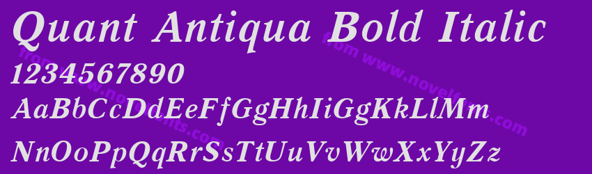 Quant Antiqua Bold ItalicPreview