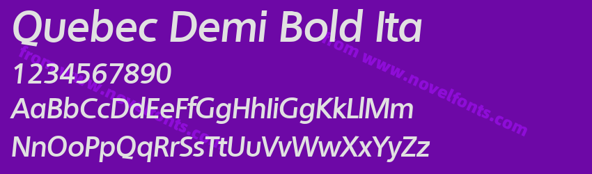 Quebec Demi Bold ItaPreview