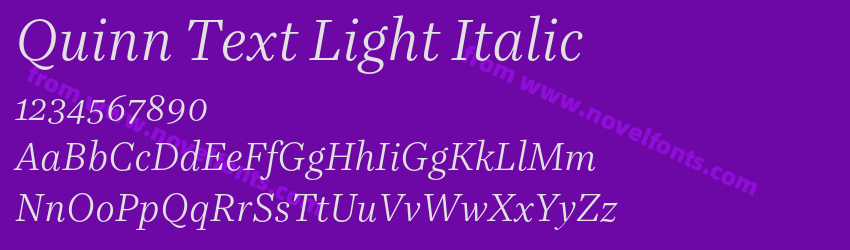 Quinn Text Light ItalicPreview