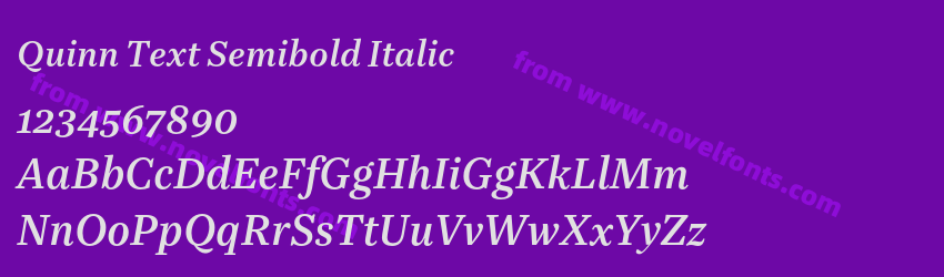 Quinn Text Semibold ItalicPreview