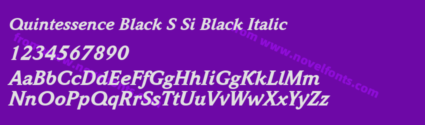 Quintessence Black SSi Black ItalicPreview