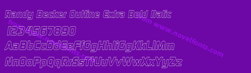 Randy Becker Outline Extra Bold ItalicPreview