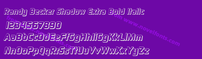 Randy Becker Shadow Extra Bold ItalicPreview