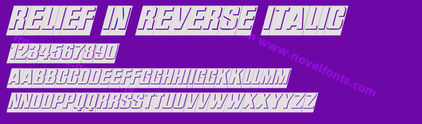 Relief In Reverse ItalicPreview