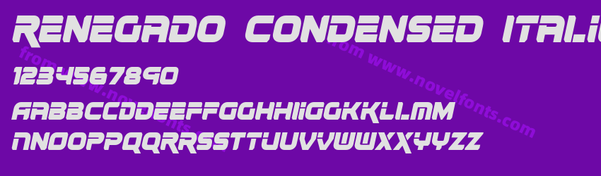 Renegado Condensed ItalicPreview