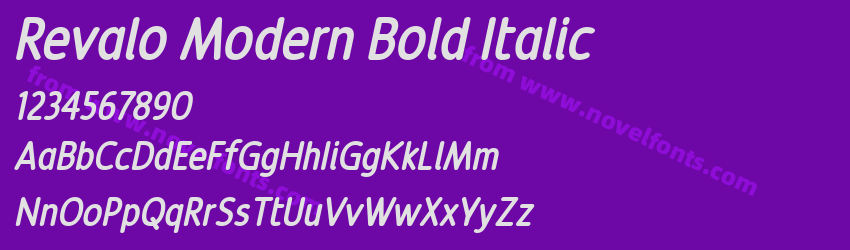 Revalo Modern Bold ItalicPreview