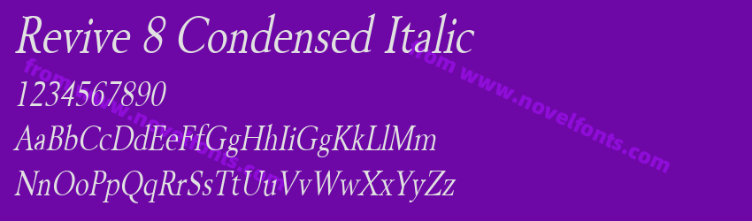 Revive 8 Condensed ItalicPreview