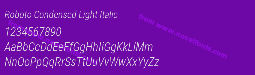 Roboto Condensed Light ItalicPreview