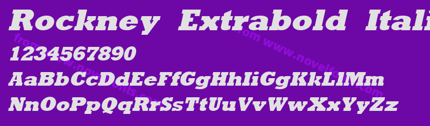 Rockney Extrabold ItalicPreview