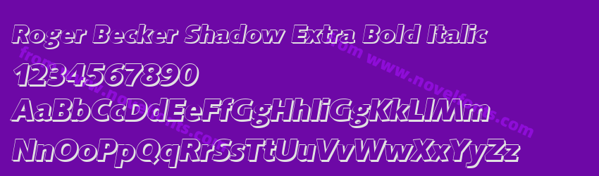 Roger Becker Shadow Extra Bold ItalicPreview