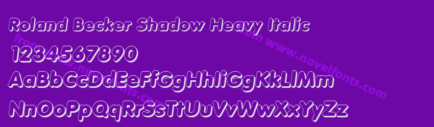 Roland Becker Shadow Heavy ItalicPreview