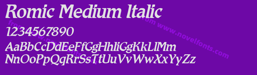 Romic Medium ItalicPreview