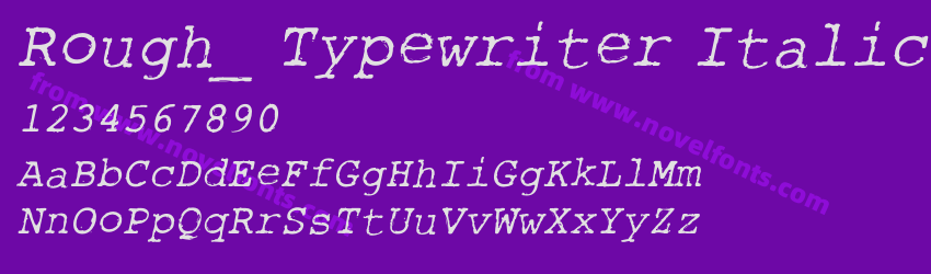 Rough_ Typewriter ItalicPreview