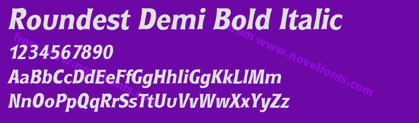 Roundest Demi Bold ItalicPreview