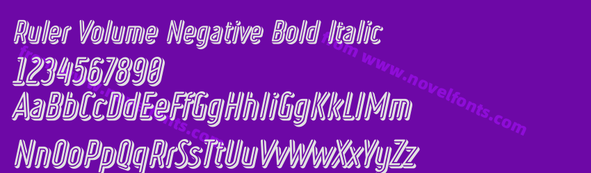 Ruler Volume Negative Bold ItalicPreview