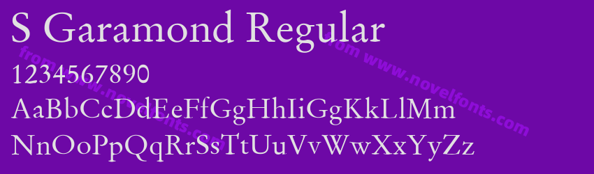 SGaramond RegularPreview