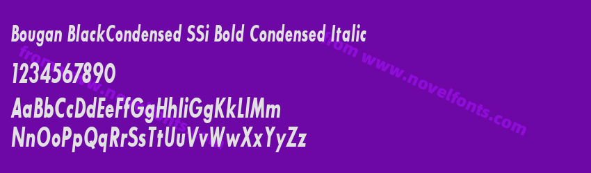 Bougan BlackCondensed SSi Bold Condensed ItalicPreview